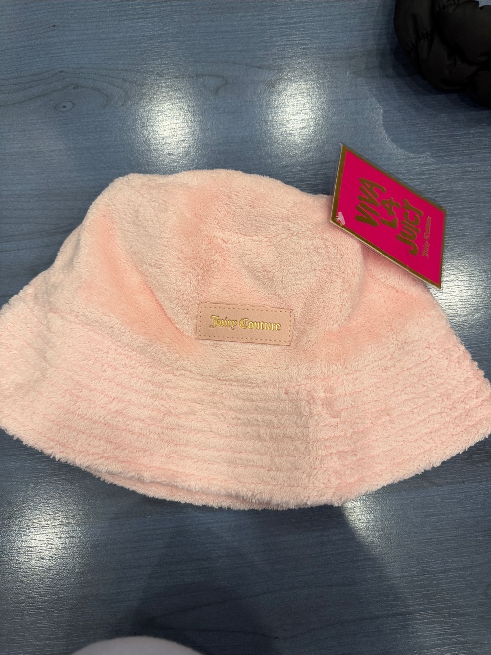 Juicy couture fuzzy bucket hat